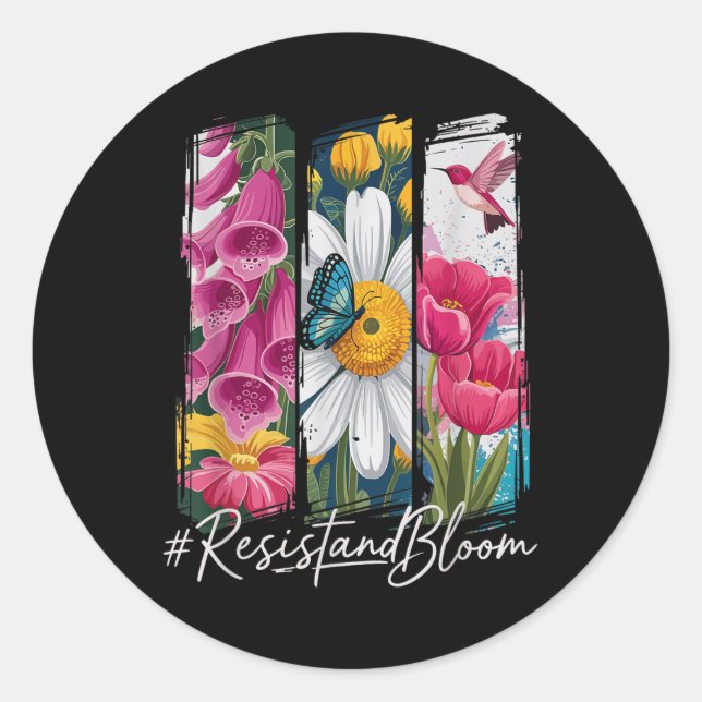Foxglove Daisy Tulip Spring Flower  Classic Round Sticker (Front)