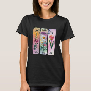 Foxglove Daisy Tulip Wildflower Garden Brush Strok T-Shirt