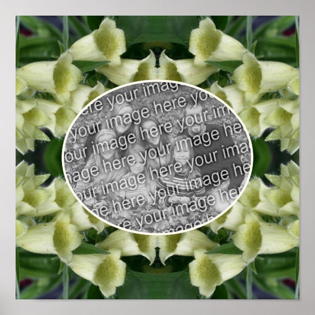Foxglove Flower Frame Create Your Own Photo       Poster (Front)