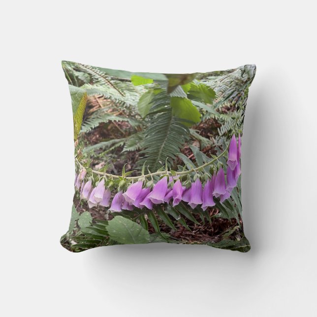 Foxglove flower photo cushion (Front)