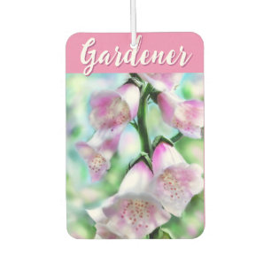 Foxglove Flowers Floral Pink Garden Personalised Car Air Freshener