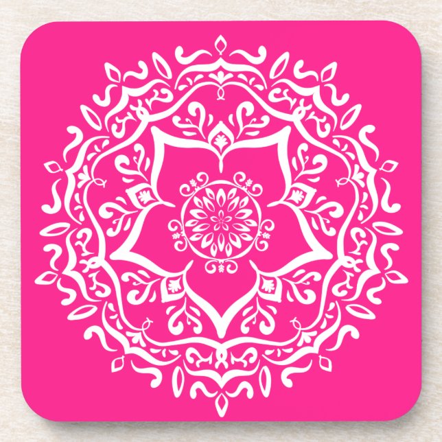 Foxglove Mandala Coaster (Front)