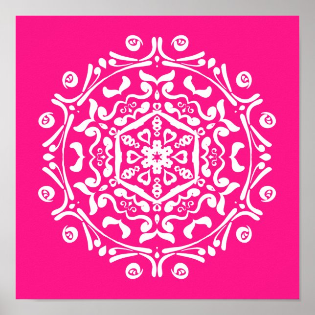Foxglove Mandala Poster (Front)