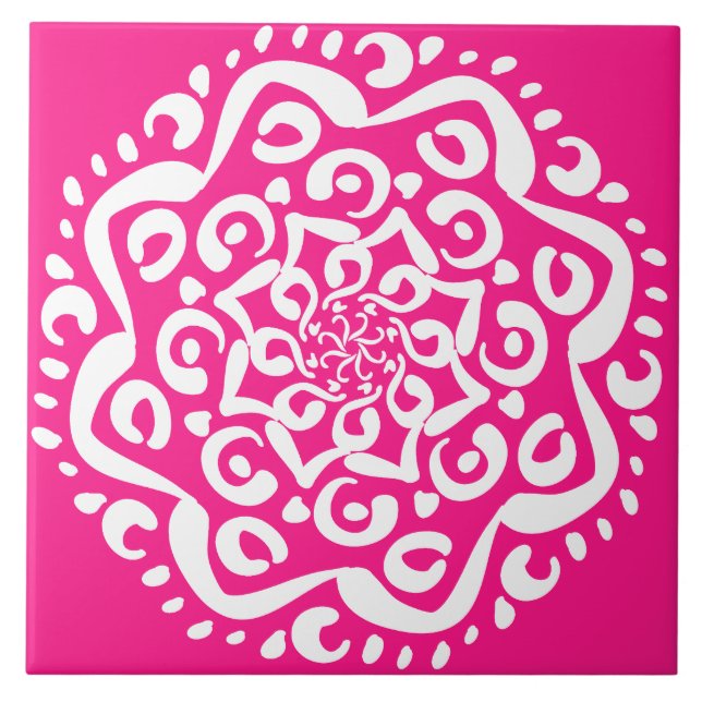 Foxglove Mandala Tile (Front)