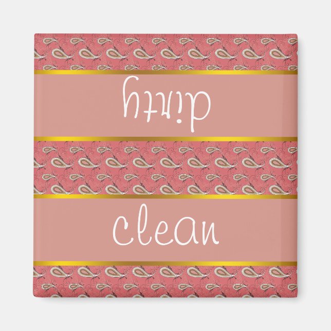 Foxglove Petal Paisley Pattern Magnet (Front)