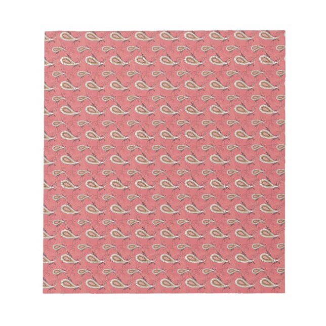Foxglove Petal Paisley Pattern Notepad (Front)