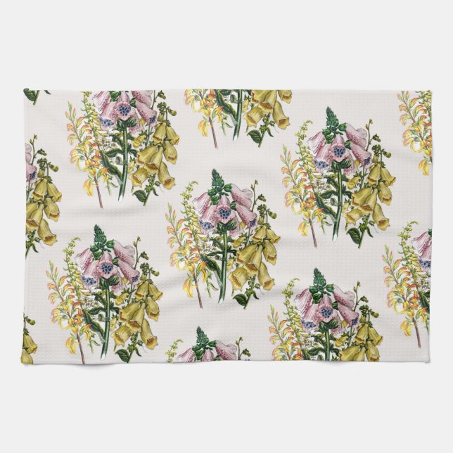 Foxgloves Tea Towel (Horizontal)