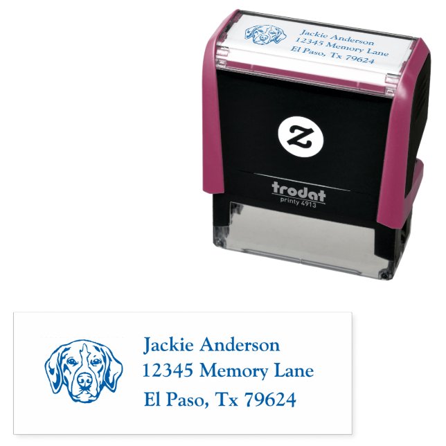 FOXHOUND | Name and Return Address Self-inking Stamp (In Situ)