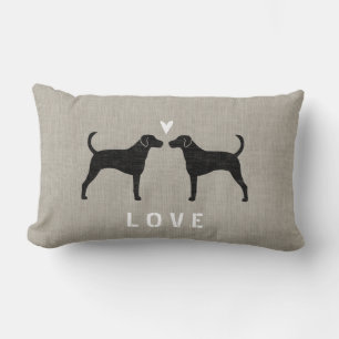 Foxhound Silhouettes Love Lumbar Cushion