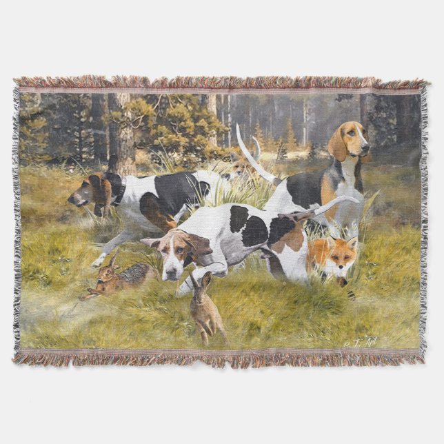 Foxhound  throw blanket (Front)