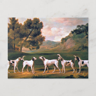 Foxhounds in a Landscape by George Stubbs Postcard