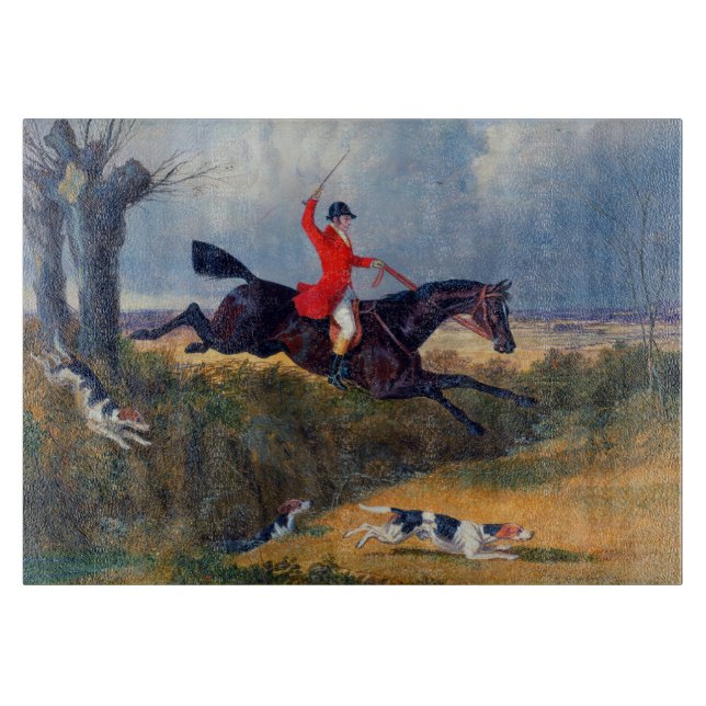 Foxhunting Clearing a Ditch John Herring 1839 Cutting Board (Front)