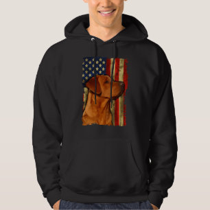 Foxred Labrador Retriever Us Flag Fox Red Labrador Hoodie