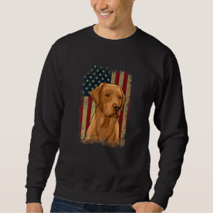 Foxred Labrador US Flag Dog Lover Fox Red lab Prem Sweatshirt