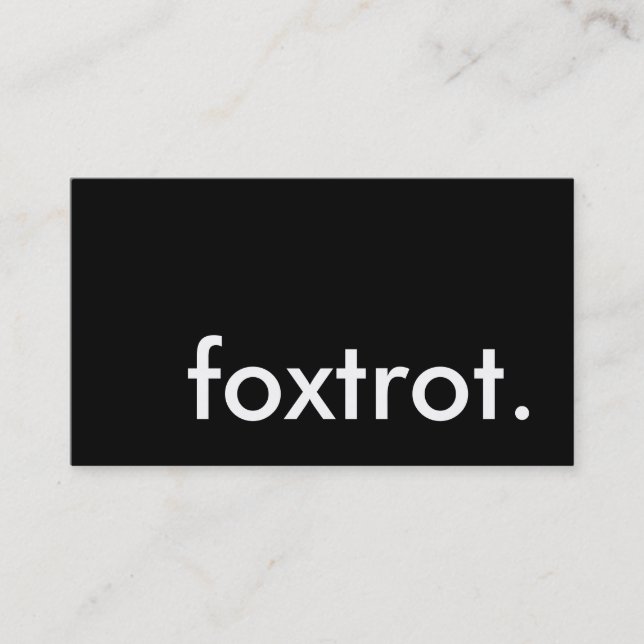 foxtrot. business card (Front)