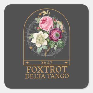 Foxtrot Delta Tango, 8647 Anti-Trump Square Sticker