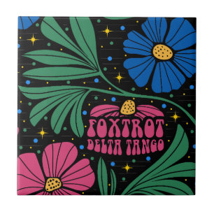 Foxtrot Delta Tango Flower Boho Tile