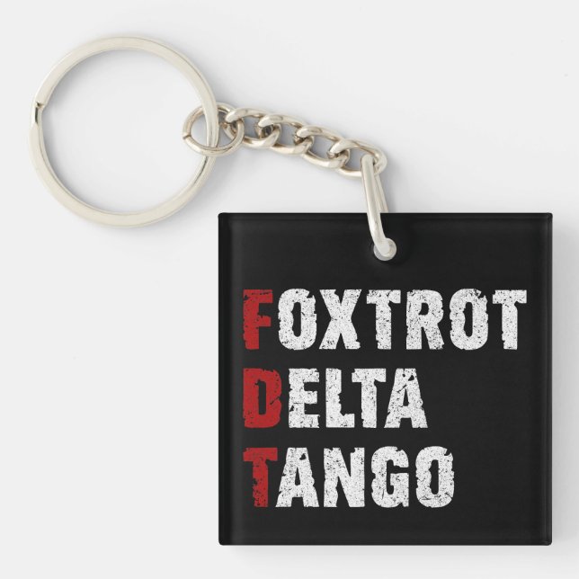 Foxtrot Delta Tango Key Ring (Front)