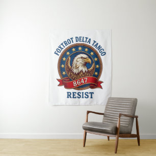 Foxtrot Delta Tango Resist Tapestry