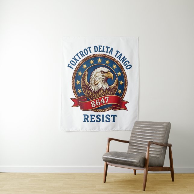 Foxtrot Delta Tango Resist Tapestry (In Situ)
