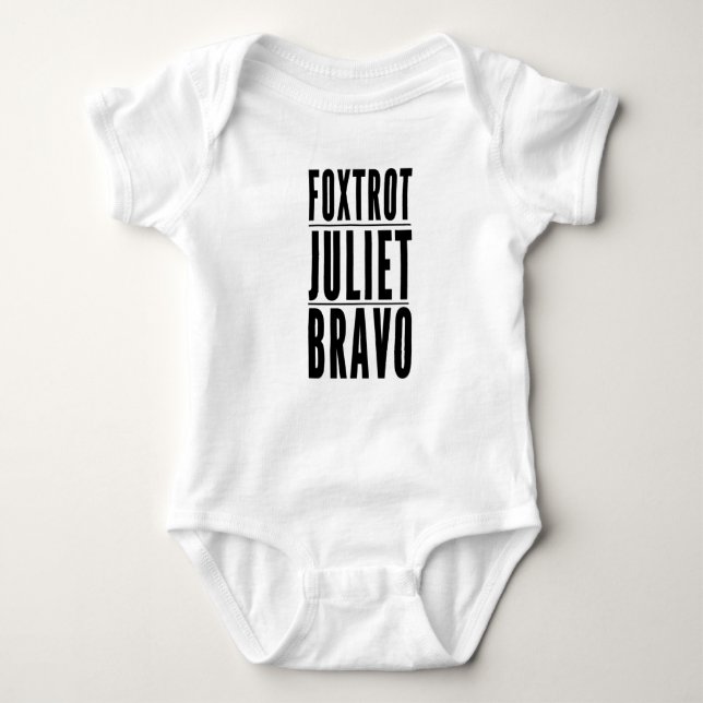 Foxtrot Juliet Bravo Anti Biden Pro USA Baby Bodysuit (Front)