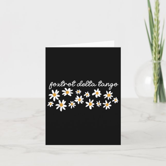 Foxtrot Tango Delta Groovy Retro Funny  Card (Front)