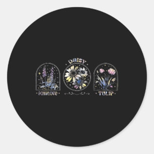 Foxtrots Delta Tangos Funny Flower Boho Classic Round Sticker