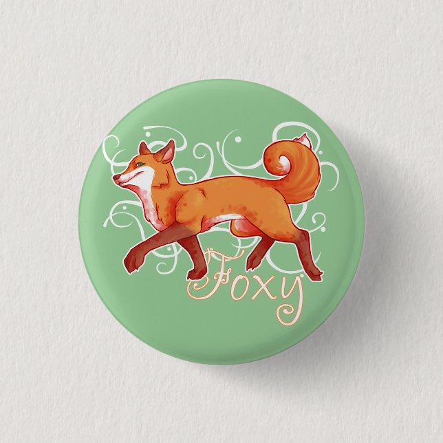 Foxy 3 Cm Round Badge (Front)