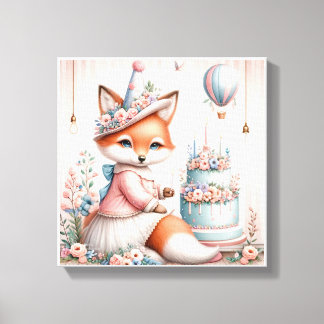 Foxy Celebration Canvas Print