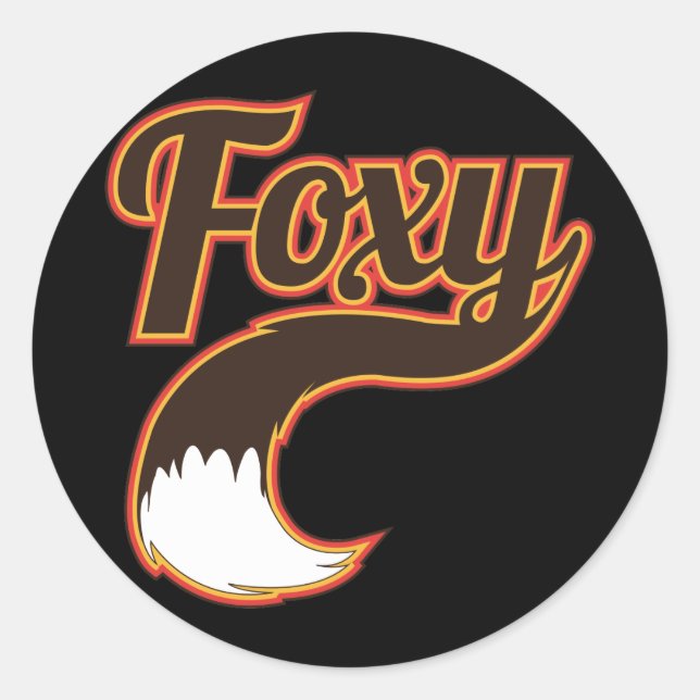 Foxy Classic Round Sticker (Front)