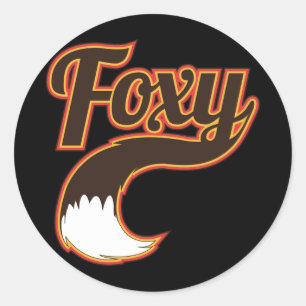 Foxy Classic Round Sticker