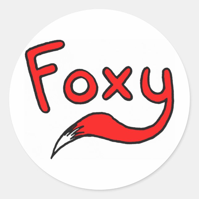 Foxy Classic Round Sticker (Front)