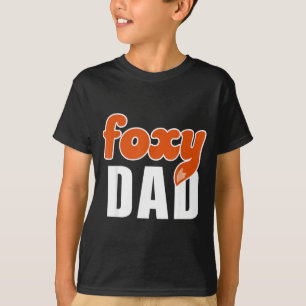 Foxy Dad Shirt Funny Father Gift Cute Fox Cartoon 
