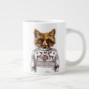 Foxy Dressed Fox Large Coffee Mug