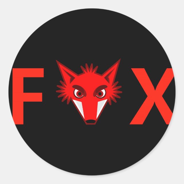 Foxy Fox Classic Round Sticker (Front)