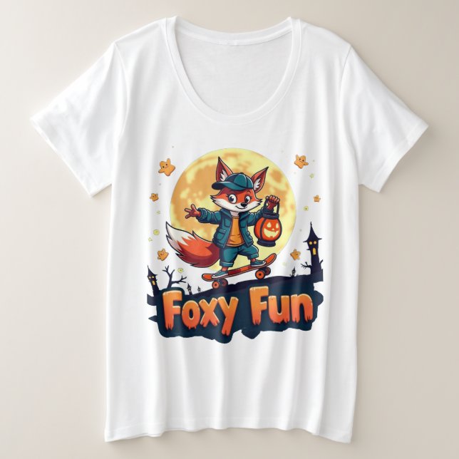 Foxy Fun Halloween Skate Tee (Design Front)