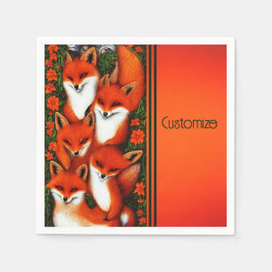Foxy Fun Orange Napkin