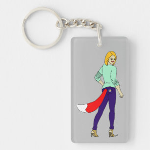 foxy girl keychain