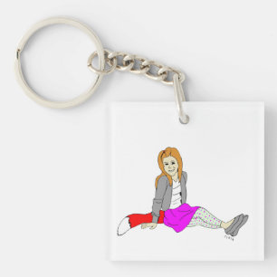 foxy girl keychain