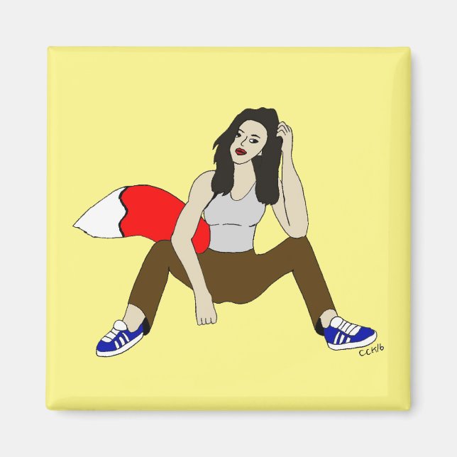 foxy girl magnet (Front)