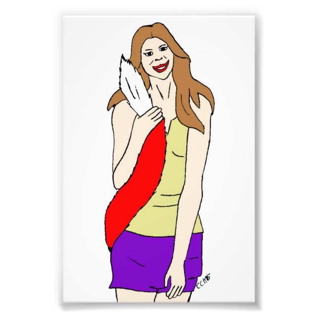 foxy girl photo print (Front)