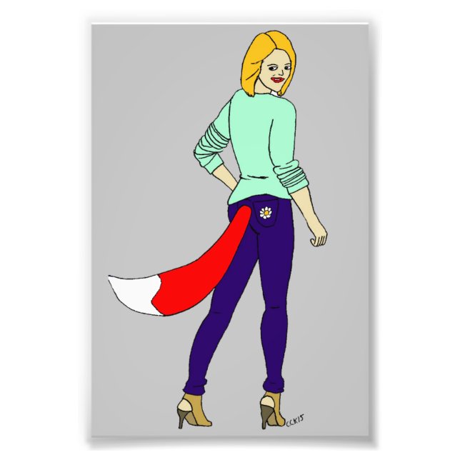 foxy girl  photo print (Front)