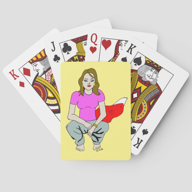 foxy girl  playing cards (Back)