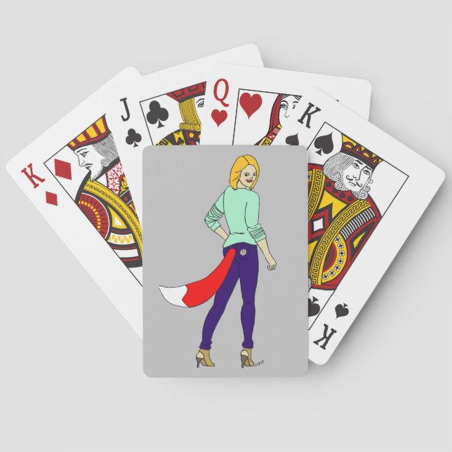 foxy girl  playing cards (Back)