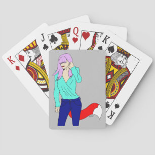 foxy girl   playing cards