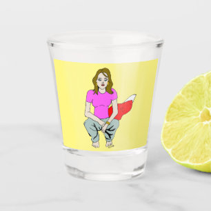 foxy girl shot glass