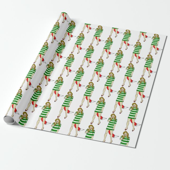 foxy girl wrapping paper (Unrolled)