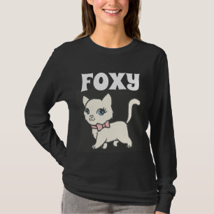 FOXY KITTEN CAT WOMEN'S AUTUMN T-SHIRTS