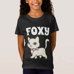 FOXY KITTEN CAT WOMEN'S GIRLS T-SHIRTS