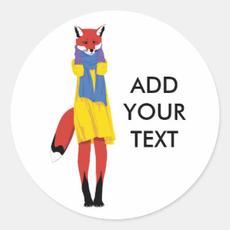 Foxy Lady Classic Round Sticker